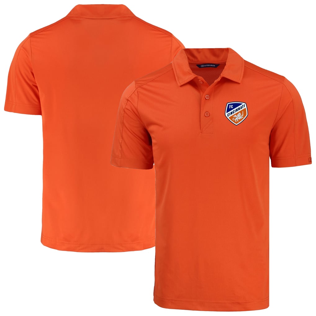  FC Cincinnati Cutter & Buck Prospect Eco Textured Stretch Recycled Polo - Orange